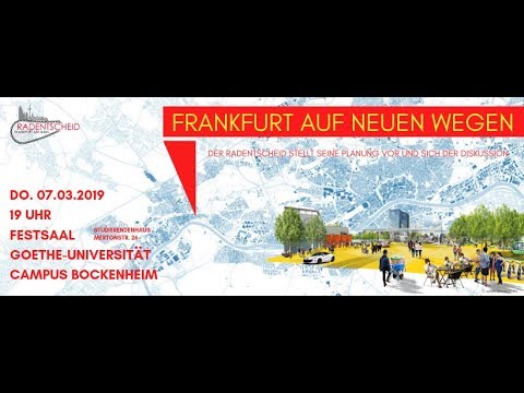 &quot;Frankfurt auf neuen Wegen&quot;- Präsentation der Radnetzplanung (07.03.2019)