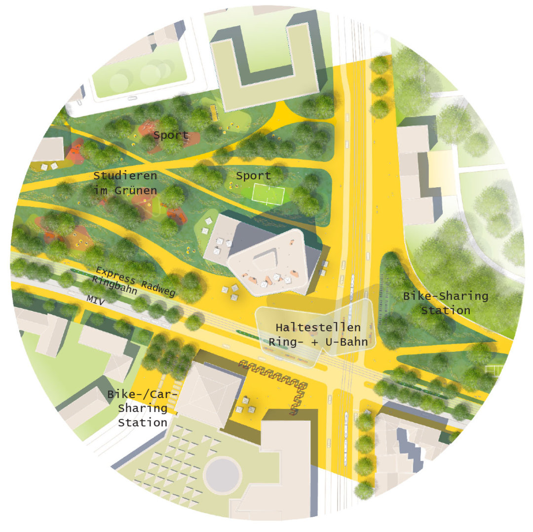 fahrrad reifen stadt und gelegentlich park