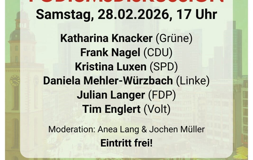 Podiumsdiskussion zur Kommunalwahl in Frankfurt: In welchem Klima wollen wir leben?